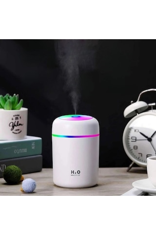 Usb Rengarenk Işıklı 300 Ml Ulrasonik Hava Nemlendirici Buhar Makinesi Ve Hava Aroma Difüzörü