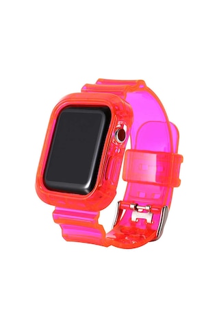 Ekılıf - Apple Uyumlu Watch 38mm - Kordon Silikon Kordon Krd-27 - Sarı