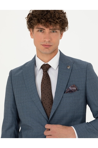 Pierre Cardin %100 Yün Koyu Mavi Ekstra Slim Fit Takım Elbise 50273544-vr032