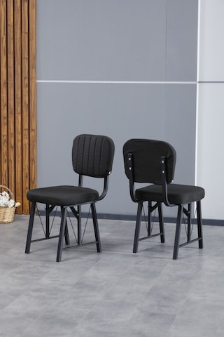 Mygusi Hayat 2 Sandalyeli 1 Bench Mutfak Masası Beyaz Siyah