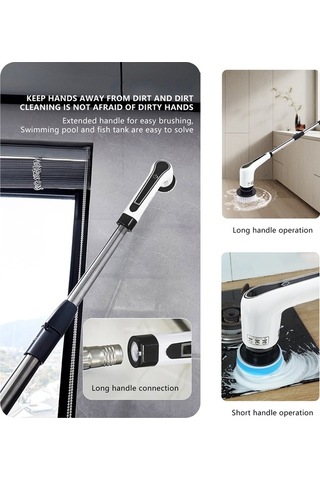 Createtech Tipi Temizleme Temizleme Springsun Mutfak Kablosuz İşlevli Fırçası Fırçası Ev Elektrikli El Çok Banyo Eg
