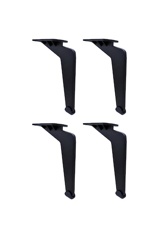 17 Cm Lama Model Metal Mobilya, Dolap, Koltuk, Tv Ünitesi Ayakları 4 Adet Siyah/17/cm