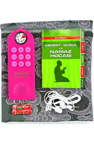 Namaz Kıldıran Sesli Seccade Pembe