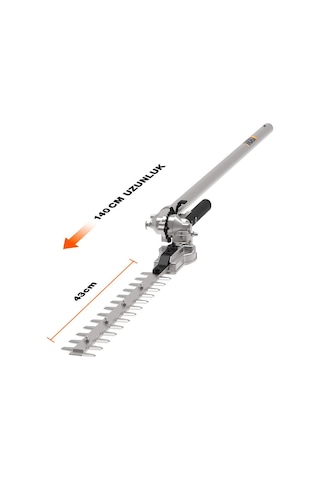 Worx Wa0220 Wg186e.1 İle Uyumlu 43cm Teleskobik Uzatmalı Açı Ayarlı Çit Budama Başlığı