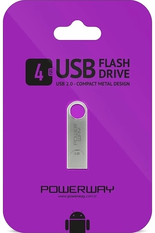 Powerway 4 GB USB Metal Flash Bellek