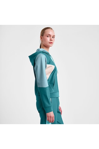 Lescon 25n-2131 Kadın Fermuarlı Kapüşonlu Sweatshirt Yeşil