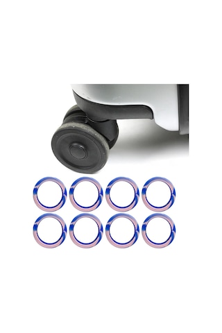 Homyl 8 Adet Bagaj Jant Kapakları Çizikleri Önler Mavi-pembe Mavi Pembe Mavi - Pembe