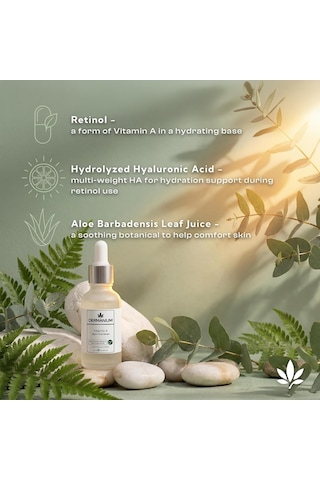 Vitamin A Gece Serumu -%0.3 Retinol, Hyaluronik Asit Ve Aloe Vera, İnce Çizgi Ve Kırışıklık Görünümü Bakımı