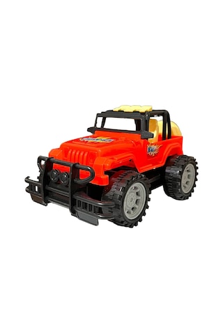 Çocuk Safari Arazi Aracı Uzaktan Kumandalı Yarım Fonksiyon Ileri Geri Oyuncak Jeep Jip Araba - Turuncu