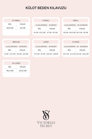 Victoria's Secret İşlemeli File Askılı Cheekini Külot Ruj Kırmızısı