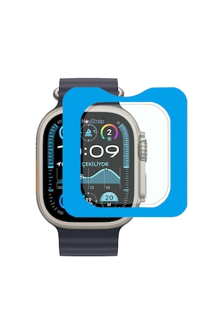 Novstrap Watch Ultra / Ultra 2 İle Uyumlu Ekran Koruyucu Temperli Cam Kolay Uygulama Aparatlı