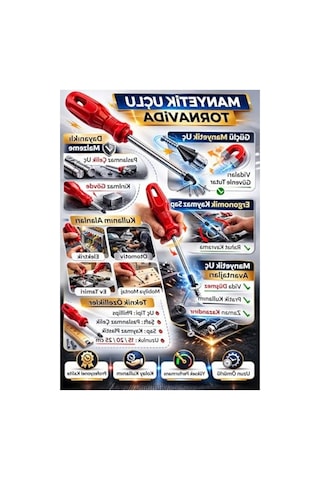 Manyetik Yıldız Tornavida, Yüksek Tork Dayanımlı