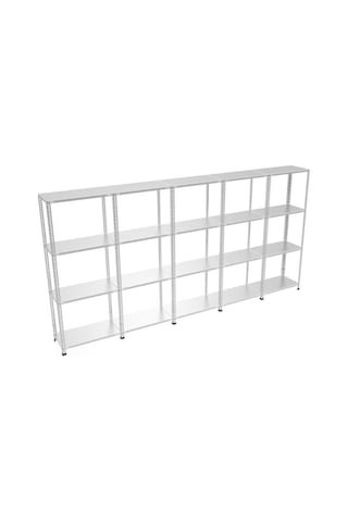 Raf Burada  4 Katlı 5'li Galvaniz Çelik Raf - Depo, Arşiv, Kiler, Dosya, Market Rafı-31x60 cm-100 cm-0.70 mm