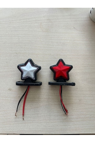 Drd Mini Yıldız Takoz Lamba Beyaz - Kırmızı