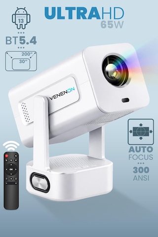 Profesyonel Akıllı Sinema Projeksiyon Cihazı Projektör Ekran Yansıtma Wifi Bluetooth 5.4 Sinema 602