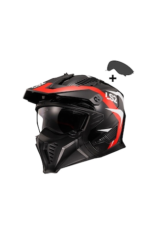 Ls2 Drıfter Trıalıty Kırmızı Kask Kırmızı