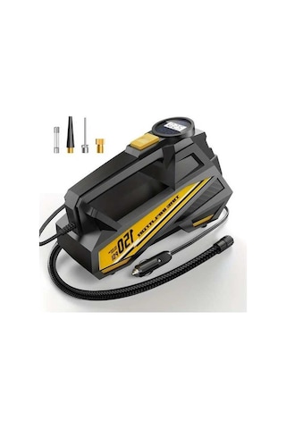 Fastbuy Turcoshop11 Carsun 150psı Taşınabilir Kompresör Dijital Lastik Pompası Led Işık 3 Nozul 12v
