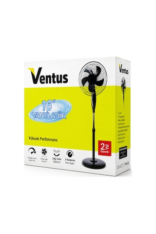 Ev Tipi Ayaklı Vantilatör - 16 İnç 5 Pervaneli - 45w Açık Bej