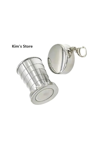 Geeroyoo Taşınabilir Paslanmaz Çelik Katlanabilir Bardak, 250 Ml, Seyahat Ve Kamp İçin Pratik İçecek Kabı