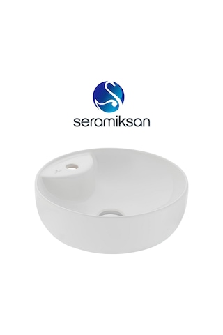 Seramiksan Sole 42 CM Tezgah Üstü Lavabo Batarya Delikli