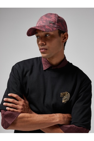 Gsstore X Midground Aslan Logolu Erkek Basic T-shirt E251229 Siyah