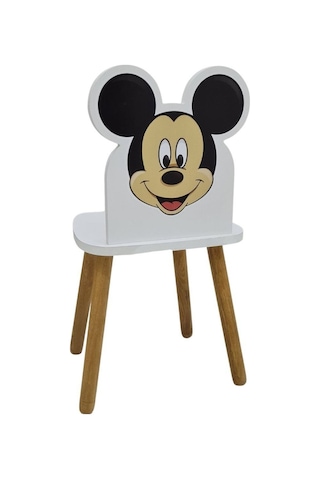 Liva Ahşap Çocuk Aktivite Sandalyesi 4-12 Yaş Mickey Muose Çok Renkli