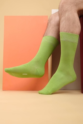 Mısırlı Erkek Organik Pamuklu Tekli Yeşil Soket Çorap Yeşil