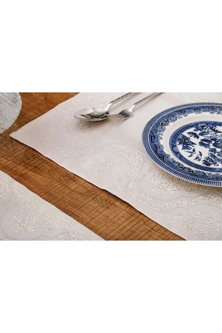 Roma Jakar Polyester Kumaş Bej Amerikan Servis 33x46 Cm Bej 4 Ad. 1384 Bej