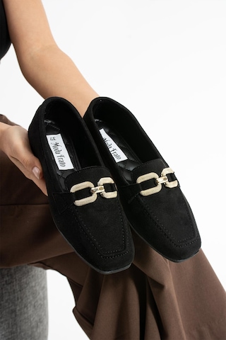 Modafrato Aly-165 Kadın Babet Günlük Kadın Ayakkabı Siyah