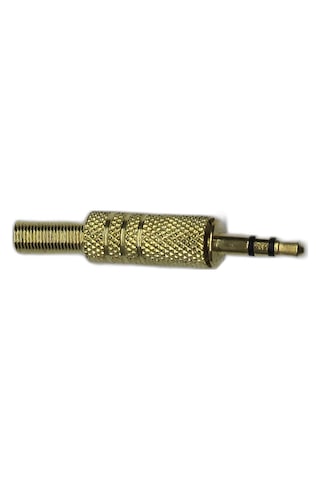3.5mm Stereo Erkek Jak Altın Kaplama Metal Kasa Ses Kablosu Tamir Konnektörü Kulaklık Aux Uç Gold