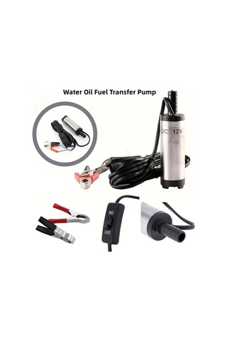 Honeybeeshop 1 Adet 12v 24v 38mm Araç Yağ Değiştirme Yakıt Pompası Elektrikli Dizel Pompa Tekne Kamyon