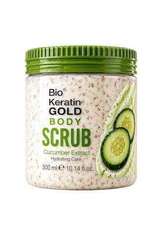 Bio Keratin Gold Salatalık Özlü Vücut Peelingi 500 Ml Pürüzsüz Ve Işıltılı Cilt Body Scrub