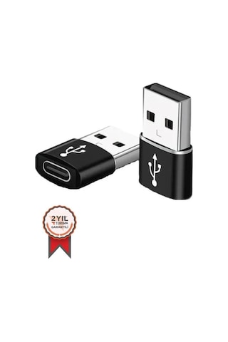 Bağlantı Ucu Ara Birim Veri Aktarımı Dönüştürücü Adaptör Usb To Type-c 3.0 Usb Yd68 Siyah