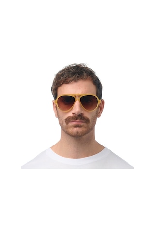 Okkia Alessio Unisex Güneş Gözlüğütransparan Sarı / Lens: Kahverengi Degrade Sarı