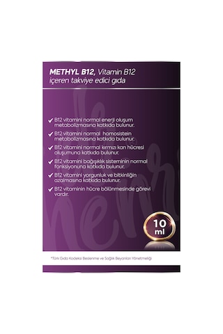 Dr. Henri Methyl B12 içeren Takviye Edici Gıda 10 ML