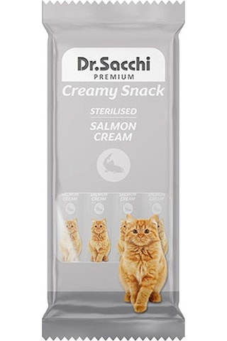 Dr.sacchi Creamy Snack Somonlu Sıvı Kısırlaştırılmış Kedi Ödülü 4x14 Gr 109-30035.01 Dr.sacchi Creamy Snack Somonlu Sıvı Kısırlaştırılmış Kedi Ödülü 4x14 Gr 109-30035.01