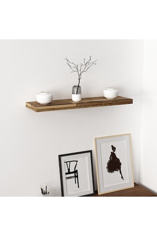 Minar Gizli Tutuculu Duvar Rafı 80 Cm Old Style