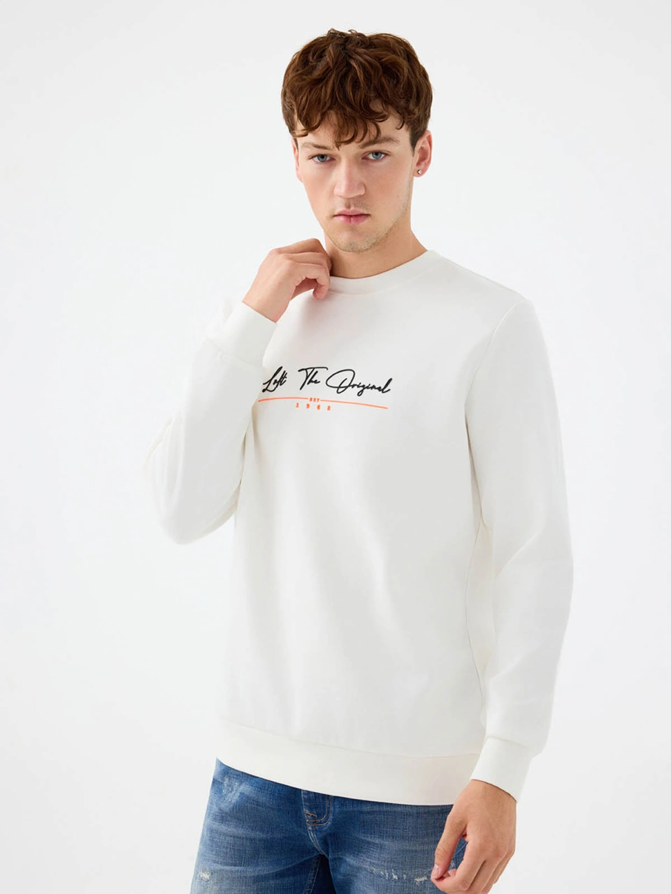 Loft Regular Fit Beyaz Erkek Sweatshirt Lf2041227 Beyaz
