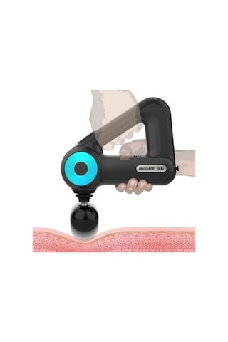 12 Farklı Başlıklı Profesyonel Masaj Tabancası - Kas Gevşetici Ve Yorgunluk Giderici Masaj Aleti 4741 Açık Mavi