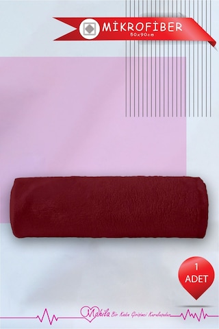 1 Adet 50x90 Mikrofiber Havlu, Premium Havlu, Spor Havlusu, Fitness Havlusu, Berber Kuaför Havlusu Kırmızı