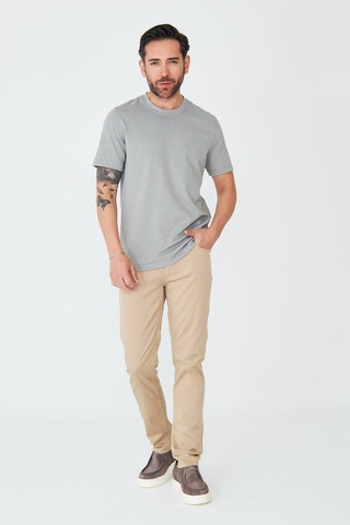 Koyu Bej Tencel Kumaş Yazlık Erkek Chino Pantolon Kum
