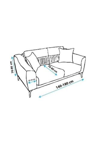 2 Kişilik Pamuklu Koltuk Kanepe Örtüsü Strech - 150x195 Kahve