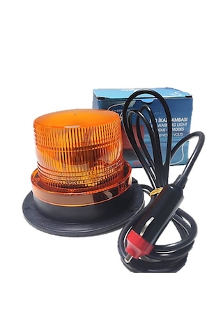 5 Adet Çakarlı Tepe Lambası 3 Modlu Çakmak Fişli Mıknatıslı 8-110v