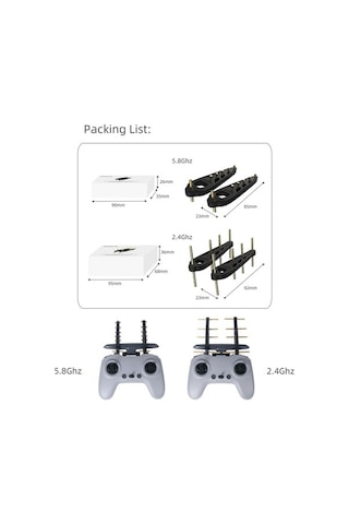Didadodo Djı Fpv Kumanda 2 İçin 5.8ghz Yüksek Güçlü Yagi Anten Sinyal Güçlendirici - Uzun Menzil