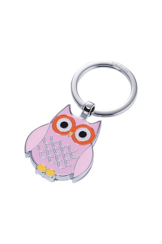Troika Rosy Anahtarlık - Curly - Krom Kaplama Emaye Metal, Pembe