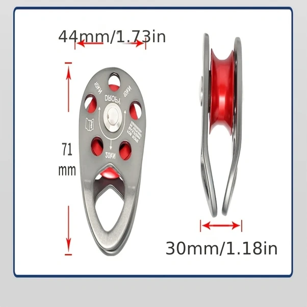 Willowhaven Gri Kırmızı Alüminyum Alaşım Universal Makara - Yüksek Dayanıklı Malzeme Taşıma Vinç