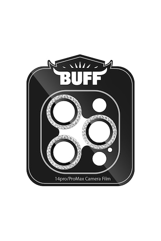 Buff Apple Uyumlu iPhone 14 Pro / 14 Pro Max Diamond Lens Koruyucu Gümüş