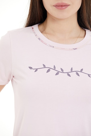 Lılac Kadın Çiçek Desenli %100 Viscon Pijama Takımı Pudra Pembe Pudra Pembe