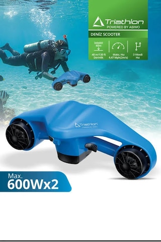 Triathlon T-249 Elektrikli Deniz Scooter 1200w Çift Motor Mavi