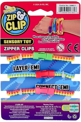 4785 Zıp Clip Zipper Clips 3lü -sunman